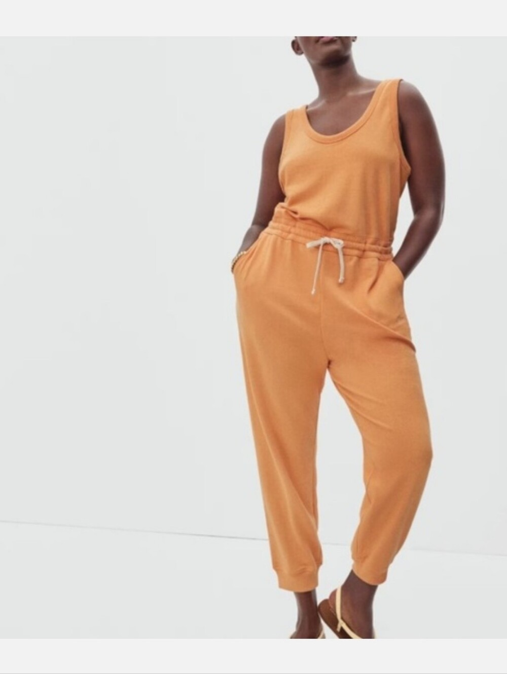 Everlane Organic Cotton Orange Jumpsuit